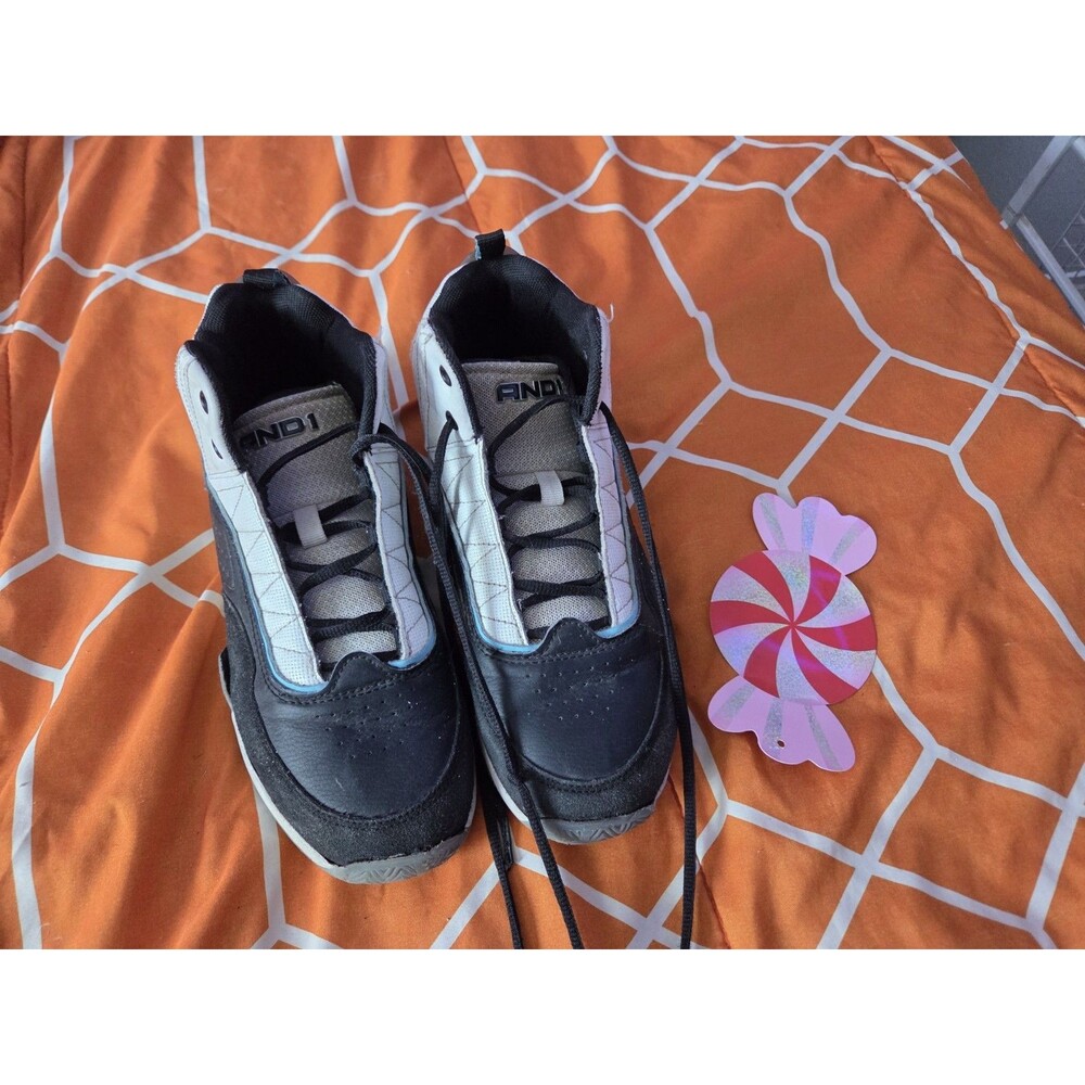 AND1 Boys' Basketball Shoes Black Size 6 Athletic Sneakers Comfortable 6y